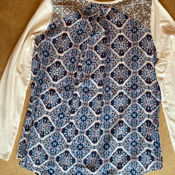 Prana long sleeve Mixed Media top - Picture 2 of 4